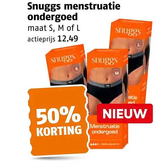 Snuggs menstruatie ondergoed maat S, M of L