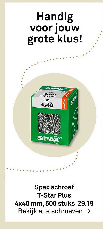 Spax schroef T-Star Plus 4x40 mm, 500 stuks