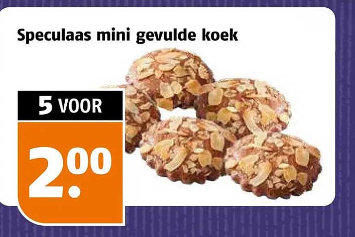 Speculaas mini gevulde koek 5 voor