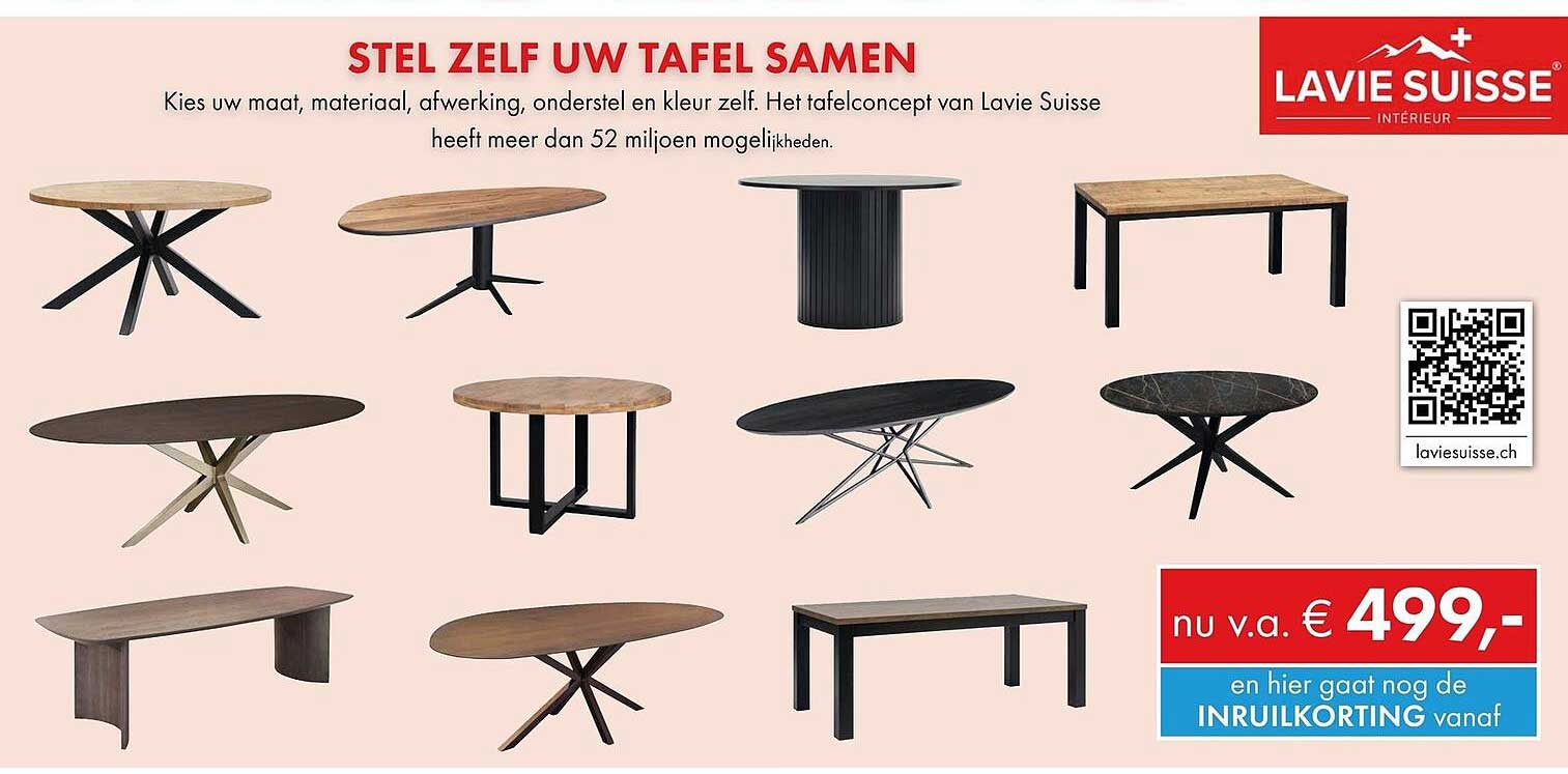 STEL ZELF UW TAFEL SAMEN