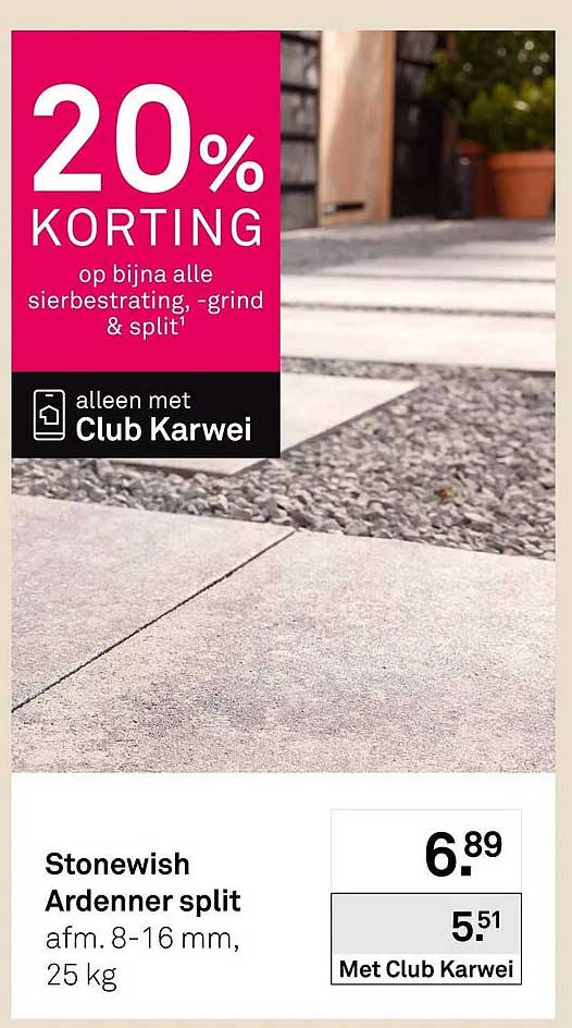 Stonewish Ard enner split 20% korting op bijna alle sierbestrating, -grind & split¹