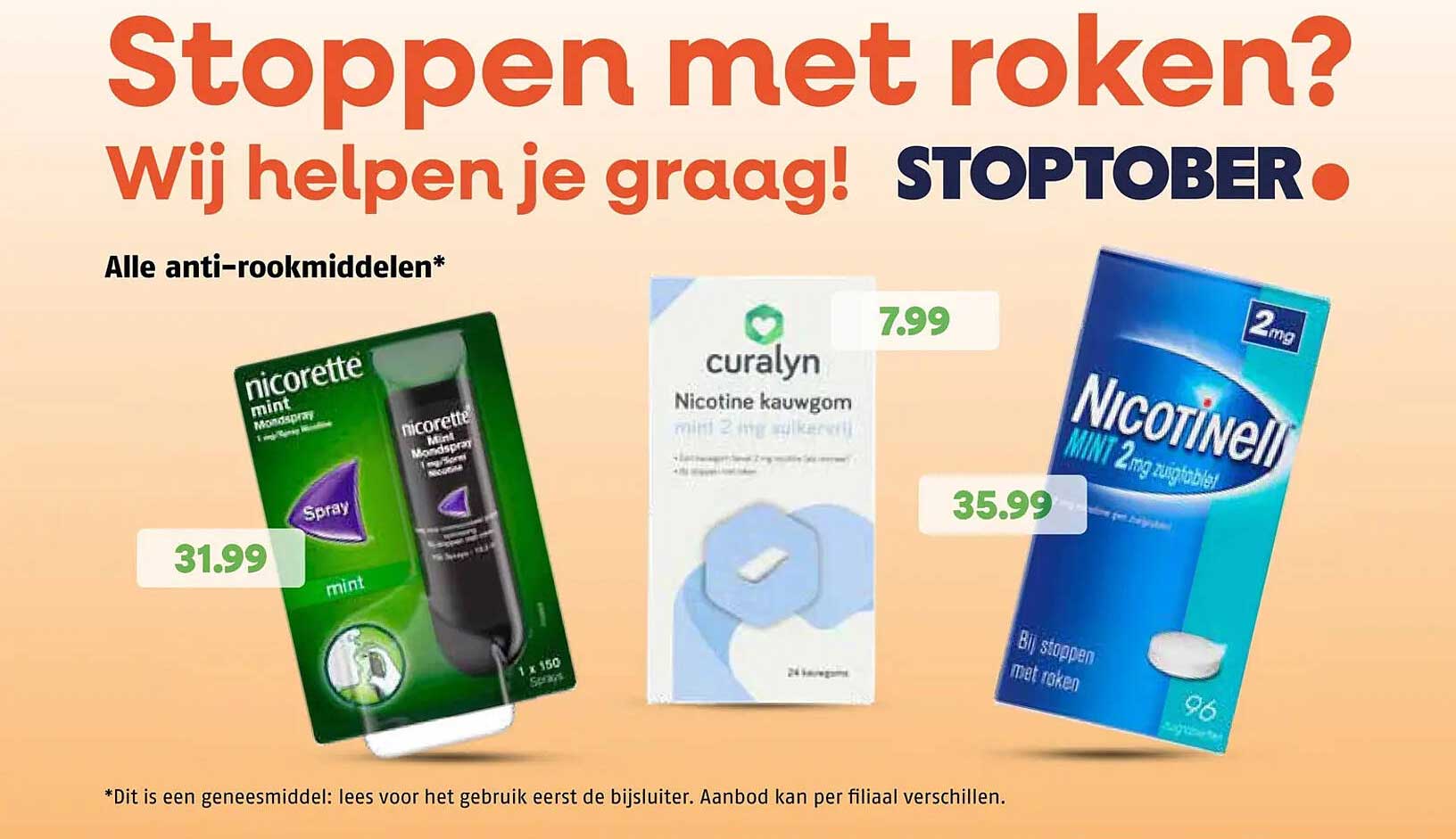 Stopen met roken? Wij helpen je graag! STOPTOBER. Alle anti-rookmiddelen*