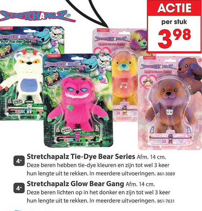 Stretchapalz Tie-Dye Bear Series