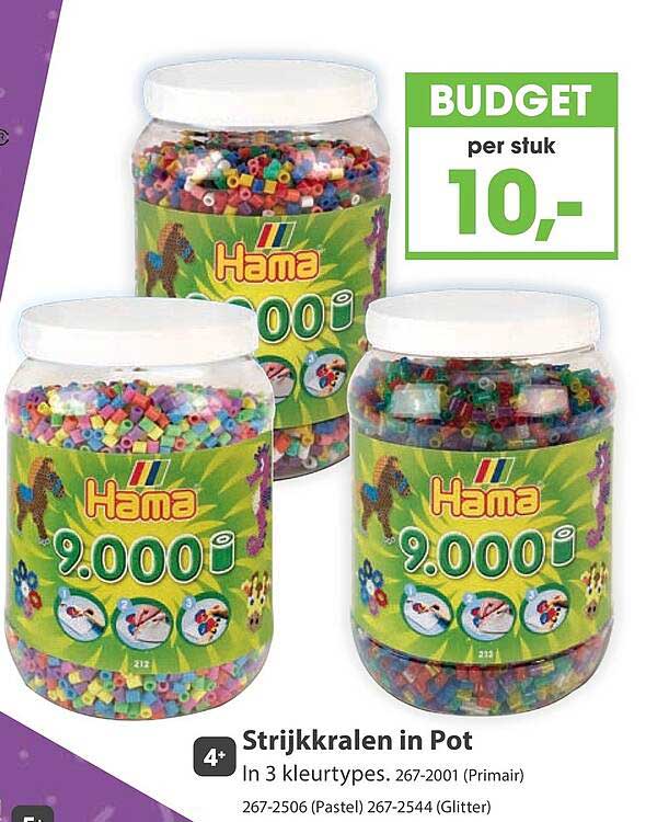 Strijkkralen in Pot
