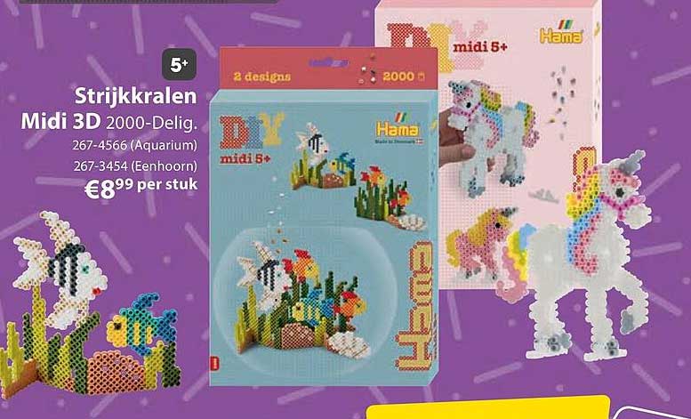 Strijkkralen Midi 3D 2000-Delig