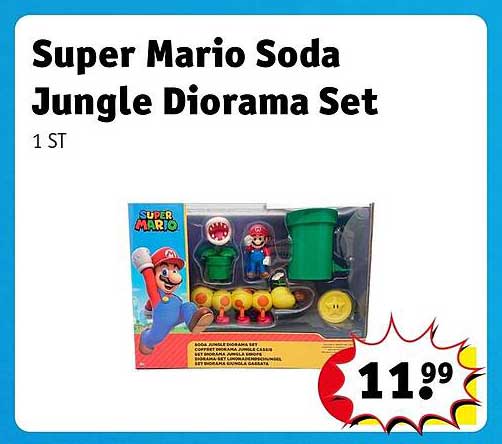 Super Mario Soda Jungle Diorama Set