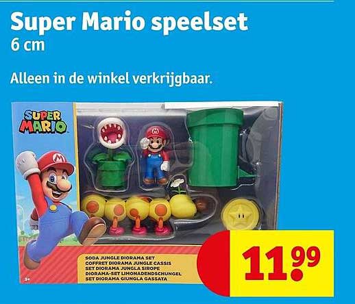 Super Mario speelset 6 cm