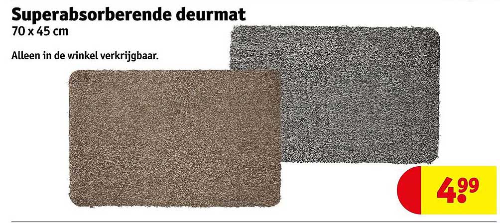 Superabsoberende deurmat 70 x 45 cm