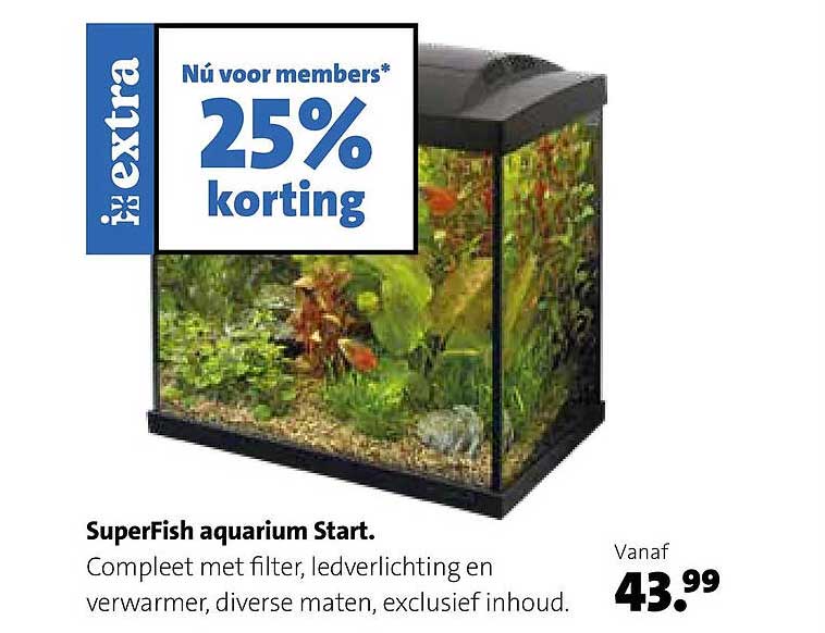 SuperFish aquarium Start 25% korting
