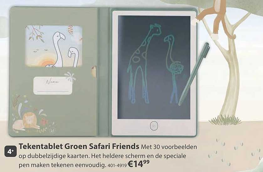 Tekentablet Groen Safari Friends