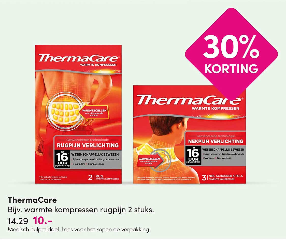 ThermaCare Bijv. warmte kompressen rugpijn 2 stuks 30% korting