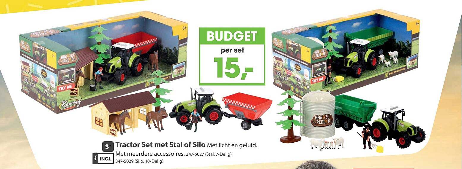 Tractor Set met Stal of Silo Met licht en geluid