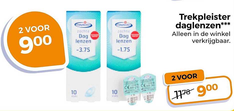 Trekpleister daglenzen*** Alleen in de winkel verkrijgbaar.