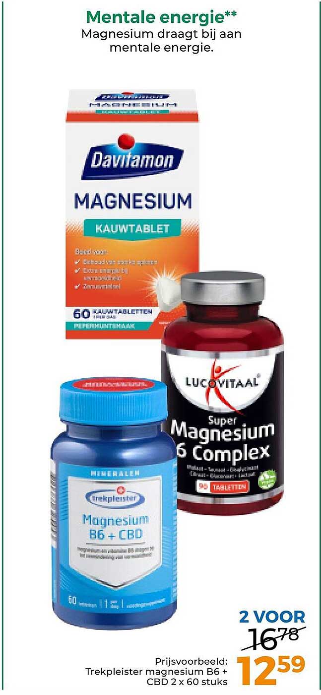 Trekpleister magnesium B6 + CBD 2 x 60 stuks 2 VOOR