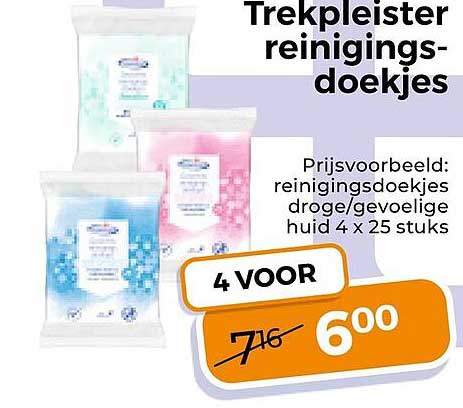 Trekpleister reinigings-doekjes 4 VOOR