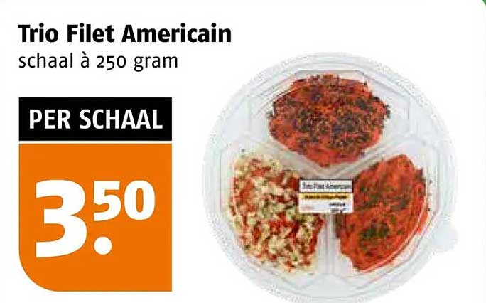 Trio Filet Americain schaal à 250 gram