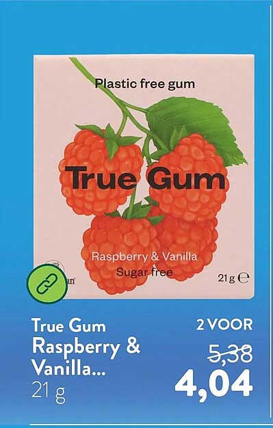 True Gum Raspberry & Vanilla... 21 g 2 VOOR