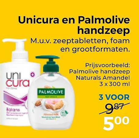 Unicura en Palmolive handzeep