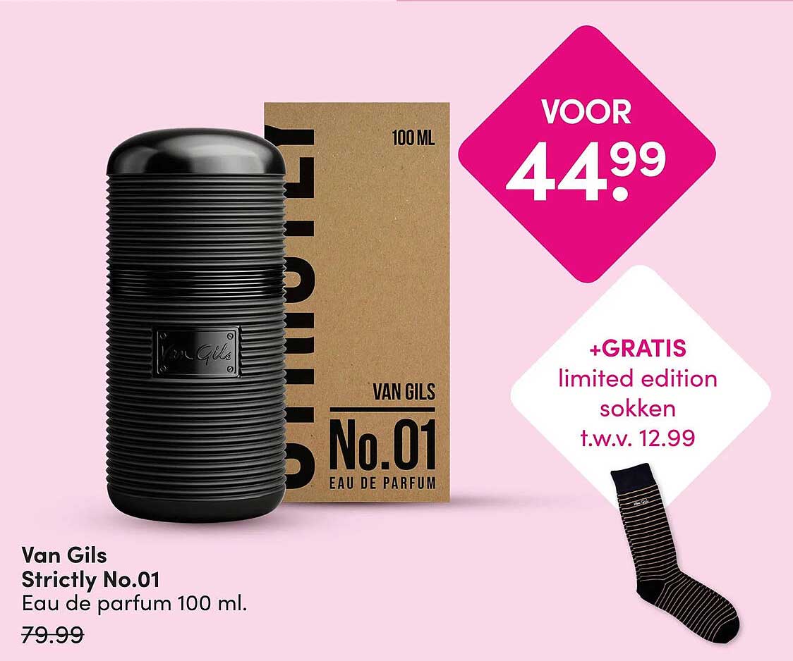 Van Gils Strictly No.01 Eau de parfum 100 ml +GRATIS limited edition sokken t.w.v. 12.99