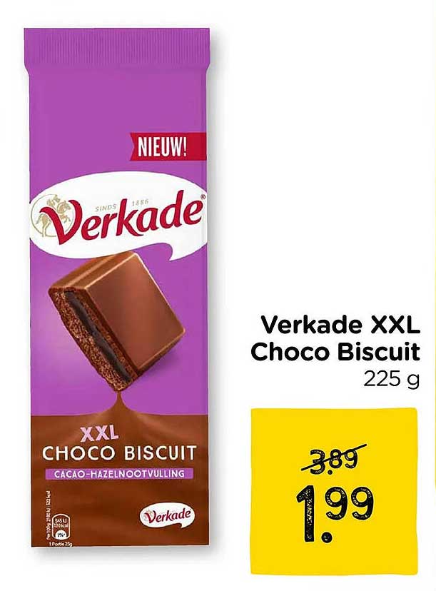 Verkade XXL Choco Biscuit 225 g