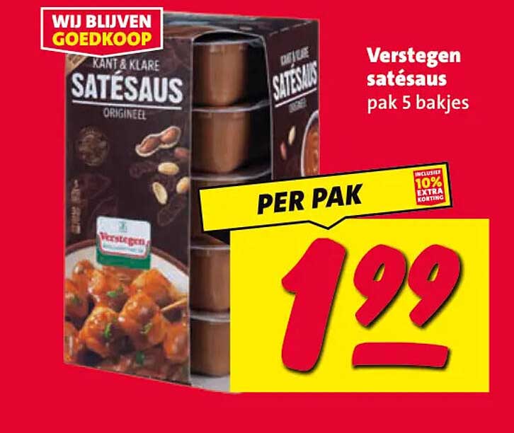 Verstegen satésaus pak 5 bakjes