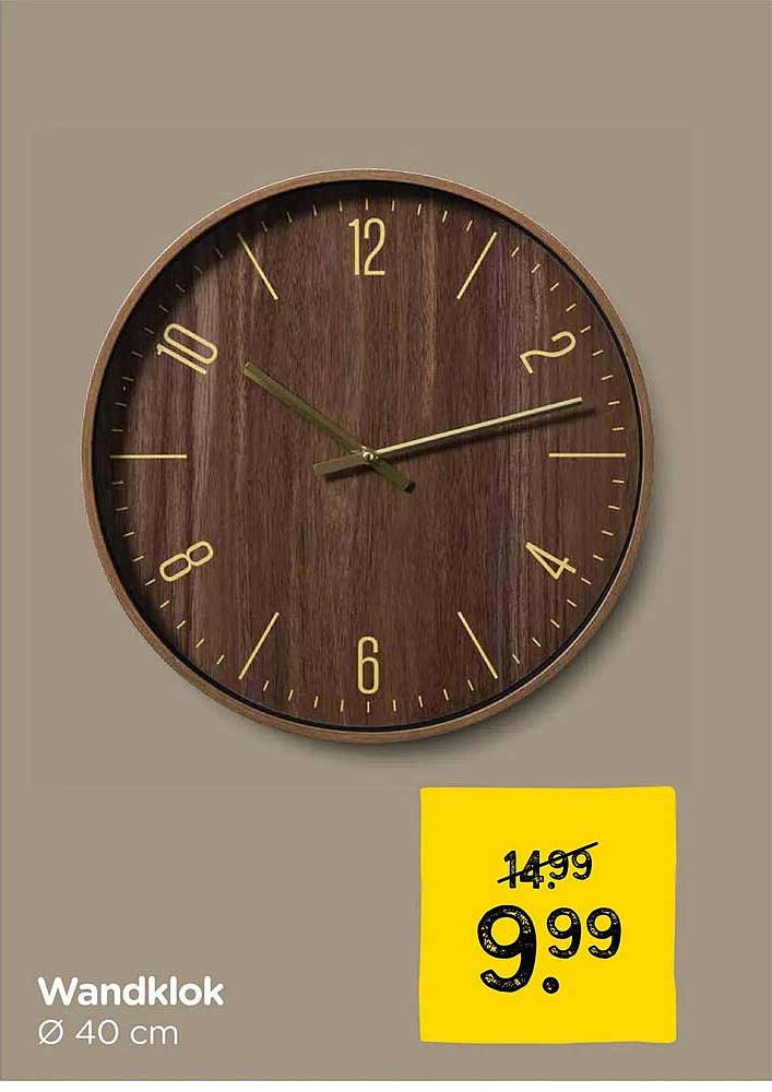 Wandklok Ø 40 cm
