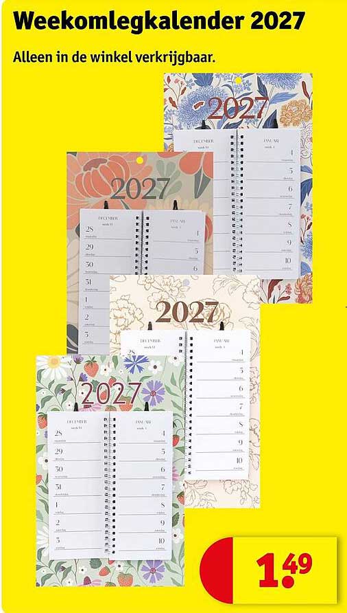 Weekomle gkalender 2027