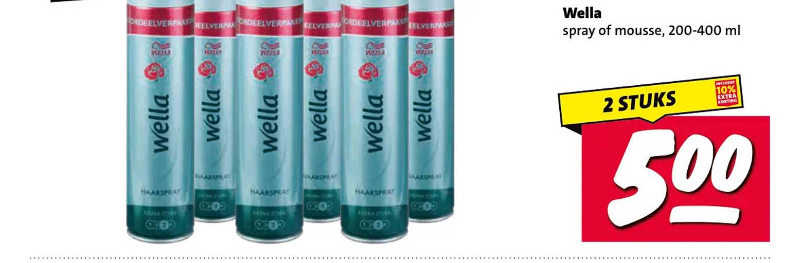 Wella spray of mousse, 200-400 ml 2 STUKS