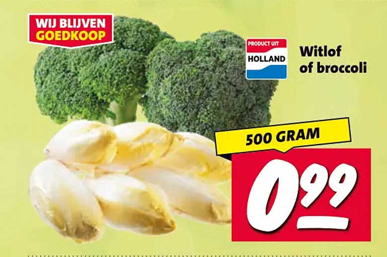 Witlof of broccoli 500 gram