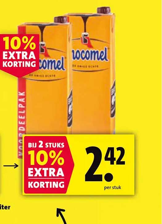 Wocomel 24 x 1 liter pak 10% extra korting bij 2 stuks