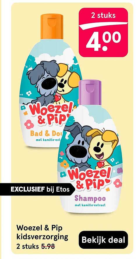 Woezel & Pip kidsverzorging 2 stuks