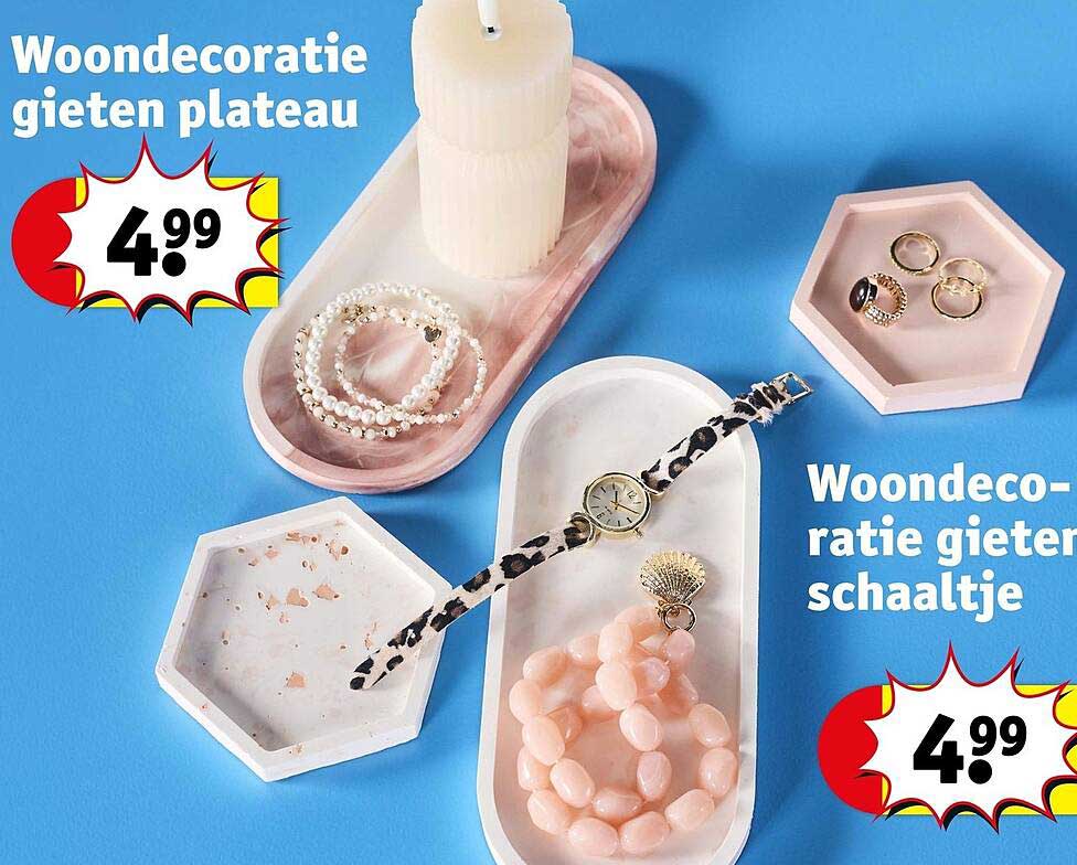 Woondecoratie gieten plateau