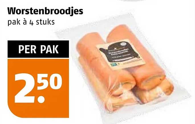Worstenbroodjes pak à 4 stuks