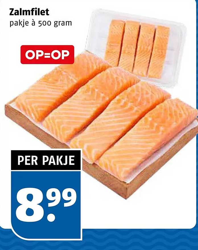 Zalmfilet pakje à 500 gram OP=OP