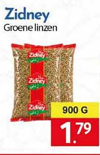 Zidney Groene linzen