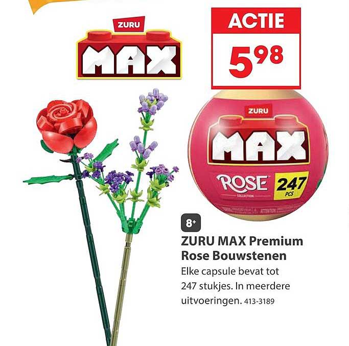 ZURU MAX Premium Rose Bouwstenen