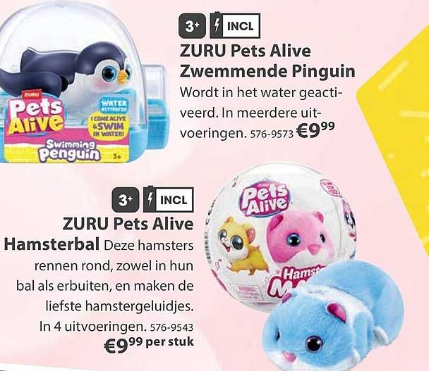 ZURU Pets Alive Zwemmende Pinguïn