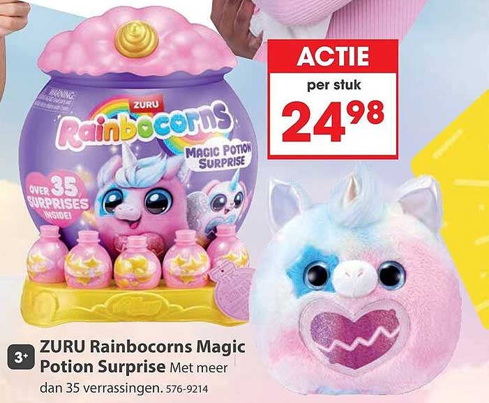 ZURU Rainbocorns Magic Potion Surprise Met meer dan 35 verrassingen. 576-9214