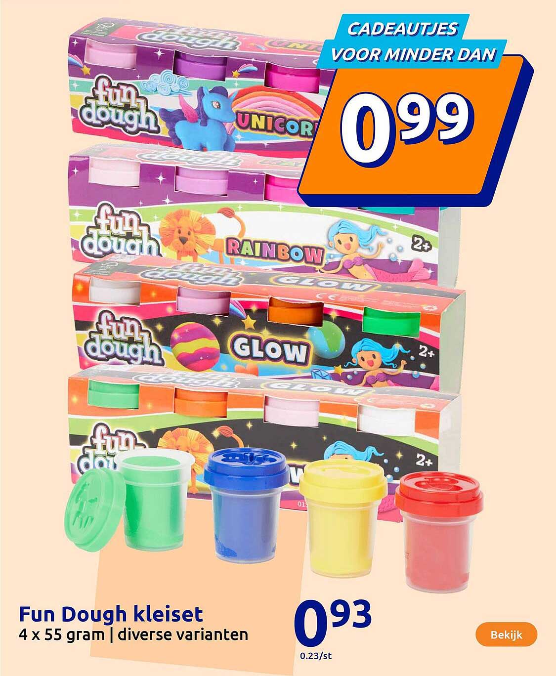 Fun Dough kleiset 4 x 55 gram | diverse varianten