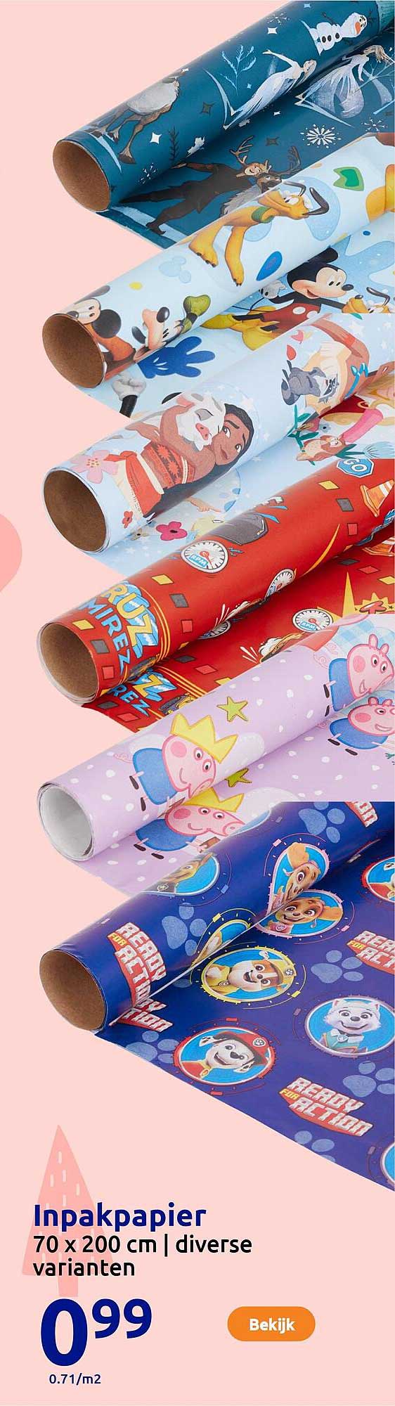 Inpakpapier 70 x 200 cm | diverse varianten