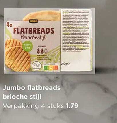 Jumbo flatbreads brioche stijl