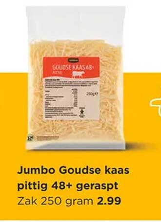 Jumbo Goudse kaas pittig 48+ geraspt