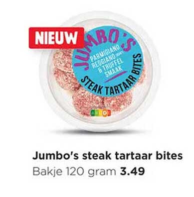 Jumbo's steak tartaar bites