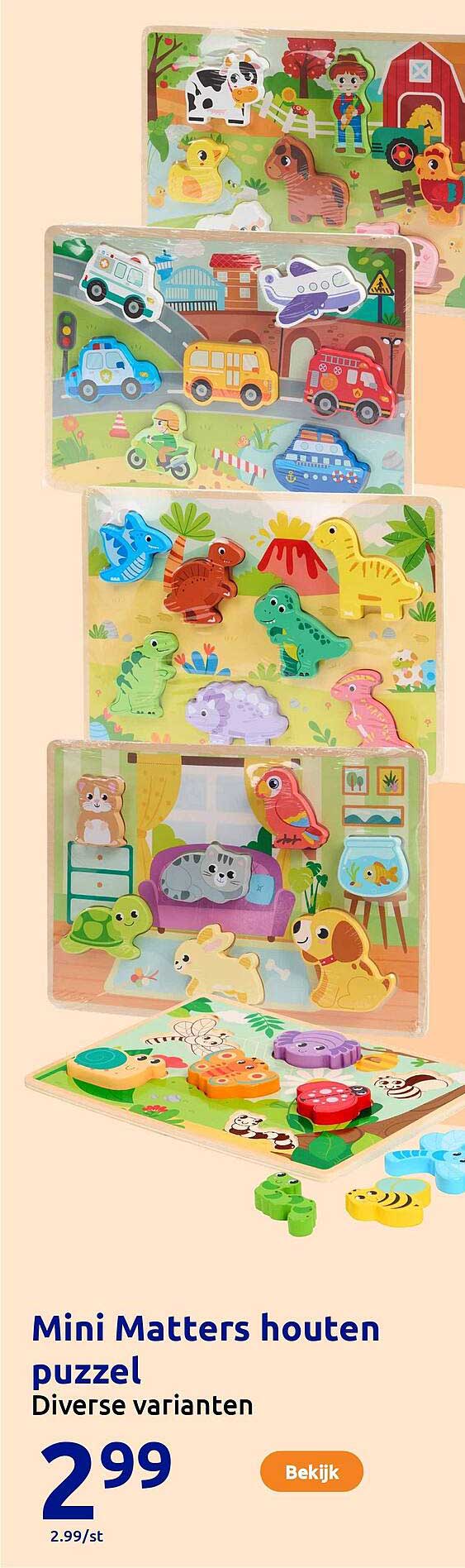 Mini Matters houten puzzel Diverse varianten