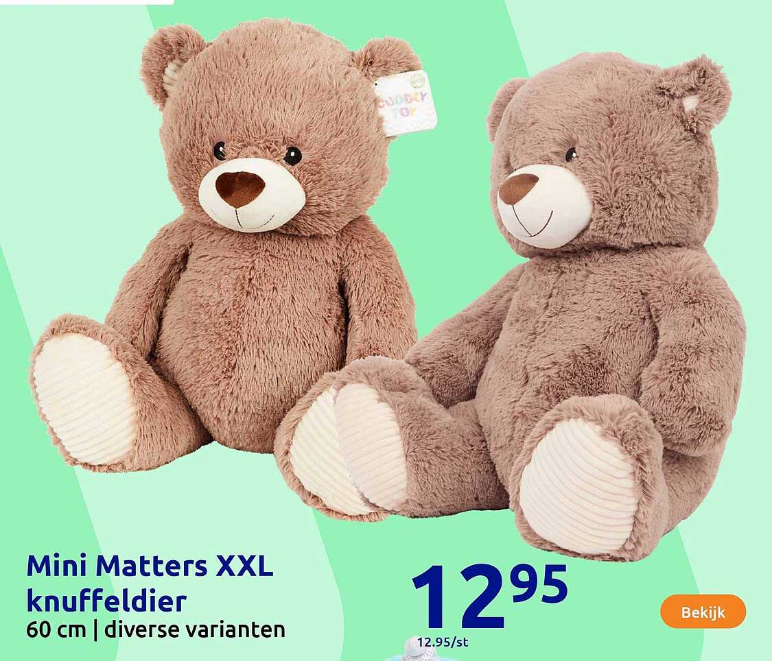 Mini Matters XXL knuffeldier 60 cm | diverse varianten