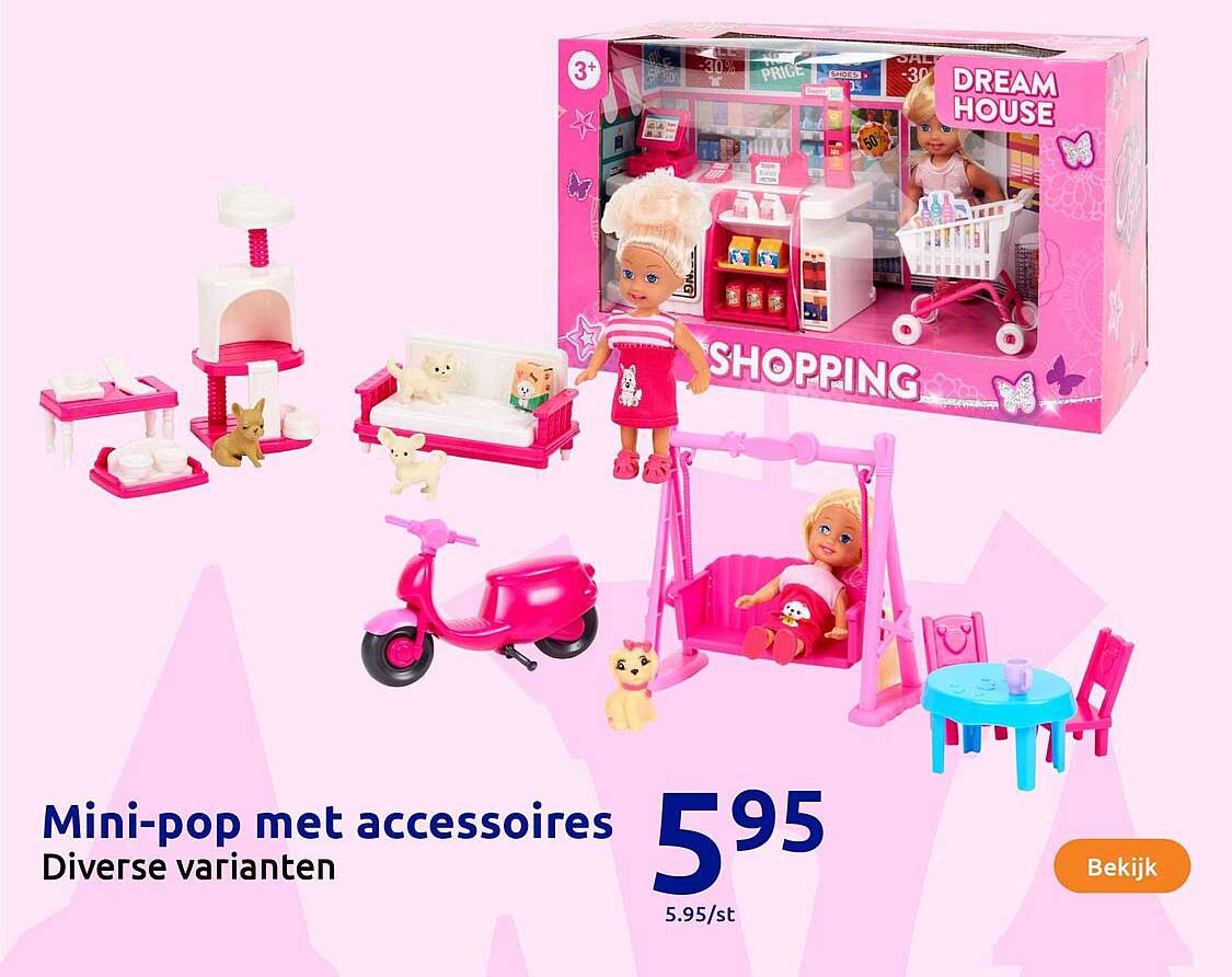 Mini-pop met accessoires - Diverse varianten