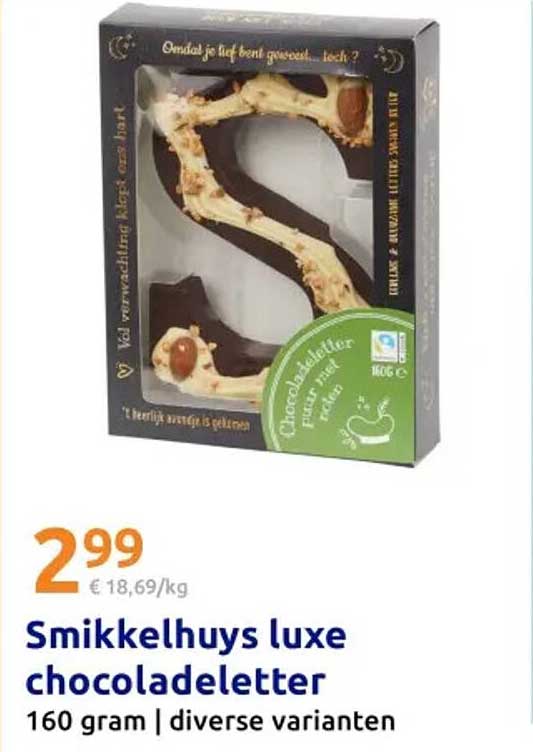 Smikkelhuys luxe chocoladeletter