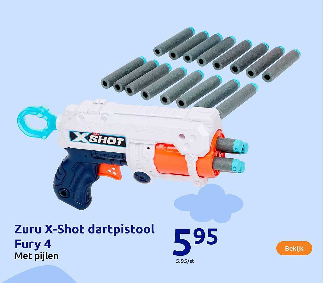 Zuru X-Shot dartpistool Fury 4 Met pijlen