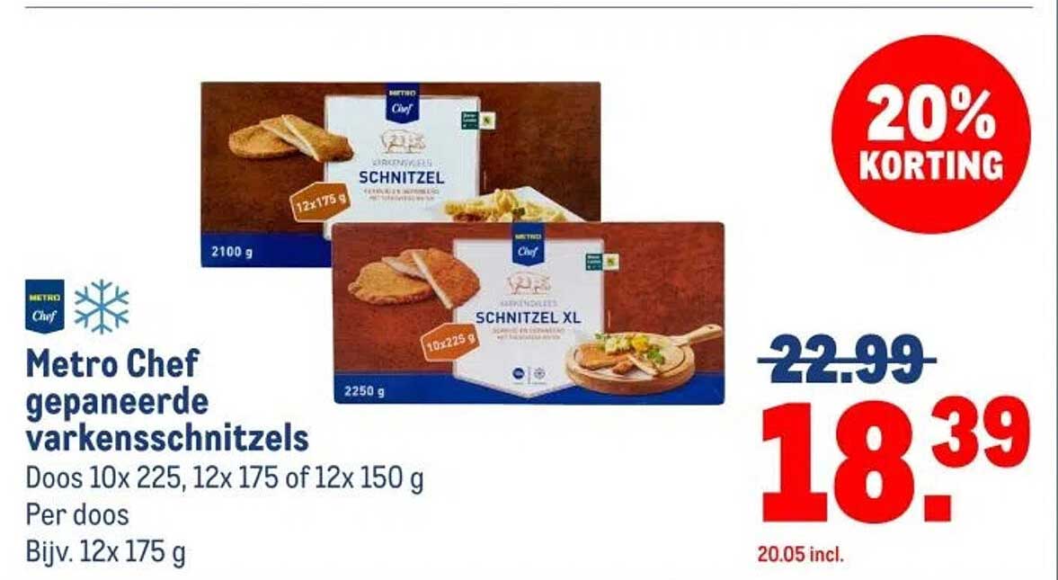 Metro Chef gepaneerde varkensschnitzels