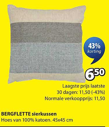 BERGFLETTE sierkussen